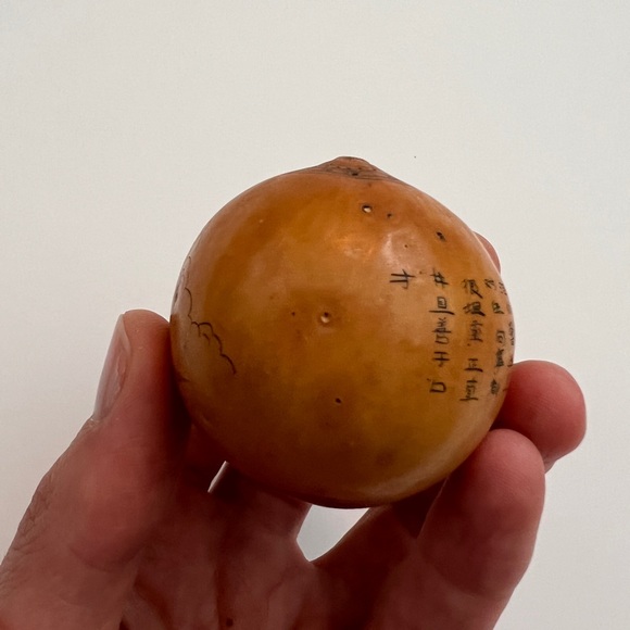 Antique lanzou carved etched gourd Chinese Zodiac year of horse folk art - Picture 8 of 12